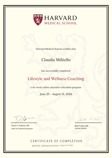Certificat Harvard Medical School — Lifestyle & Wellness Coaching